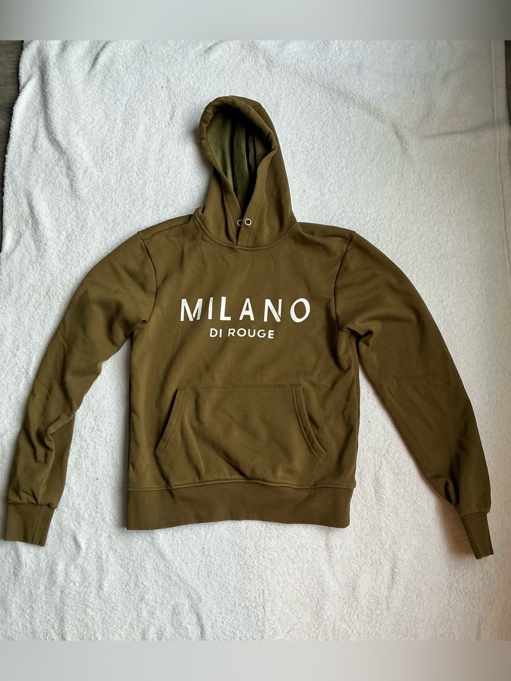 Milano Di Rouge Olive Women’s Pullover Hoodie with Front Logo